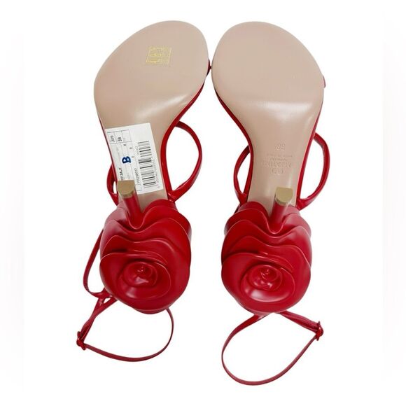 RARE NWOT VALENTINO GARAVANI Roserouche 1959 Leather Sandals in Red - Picture 5 of 5